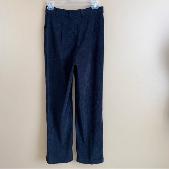 ST. JOHN faux suede trousers high waisted straight - Picture 6 of 8